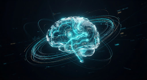 象征亚马逊店铺智能运营的数字 AI 核心